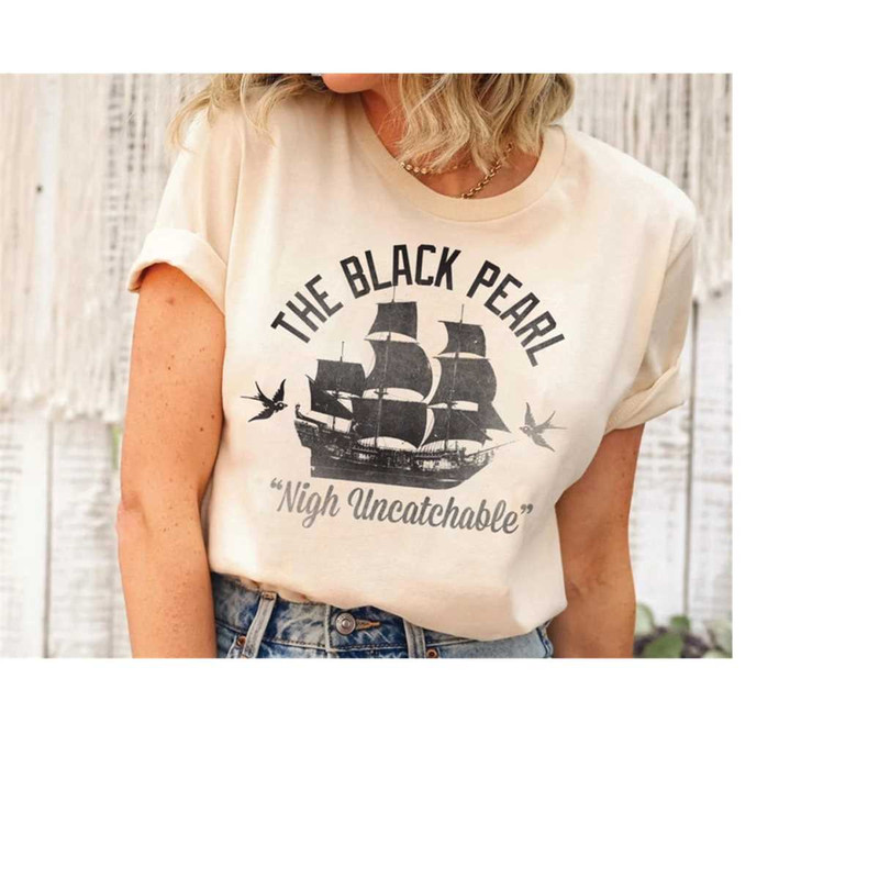 Disney Pirates of the Caribbean Untouchable Black Pearl T-Shirt, Disneyland Family Matching Shirts,Disney World Trip Gif.jpg