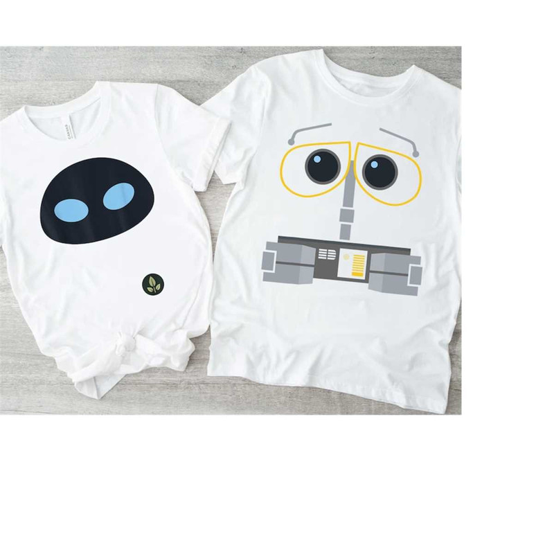 Disney Pixar Wall-E and Eve Big Face Portrait T-Shirt, Magic Kingdom, Disneyland Epcot Family Trip Vacation Gift Unisex.jpg