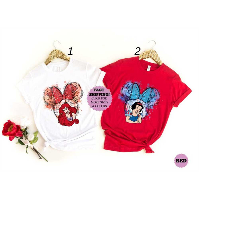 Disney Princess Watercolor Shirt, Princess Birthday Shirt, Disney Princess Castle Shirt, Disney Group Matching Shirt, Sn 1.jpg