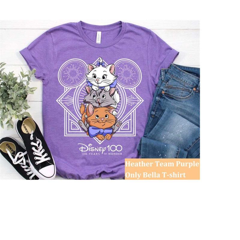 Disney The Aristocats Cats Characters T-Shirt, 100 Years of Wonder Tee, Disneyland 100th Anniversary Shirt, Disneyland M 1.jpg