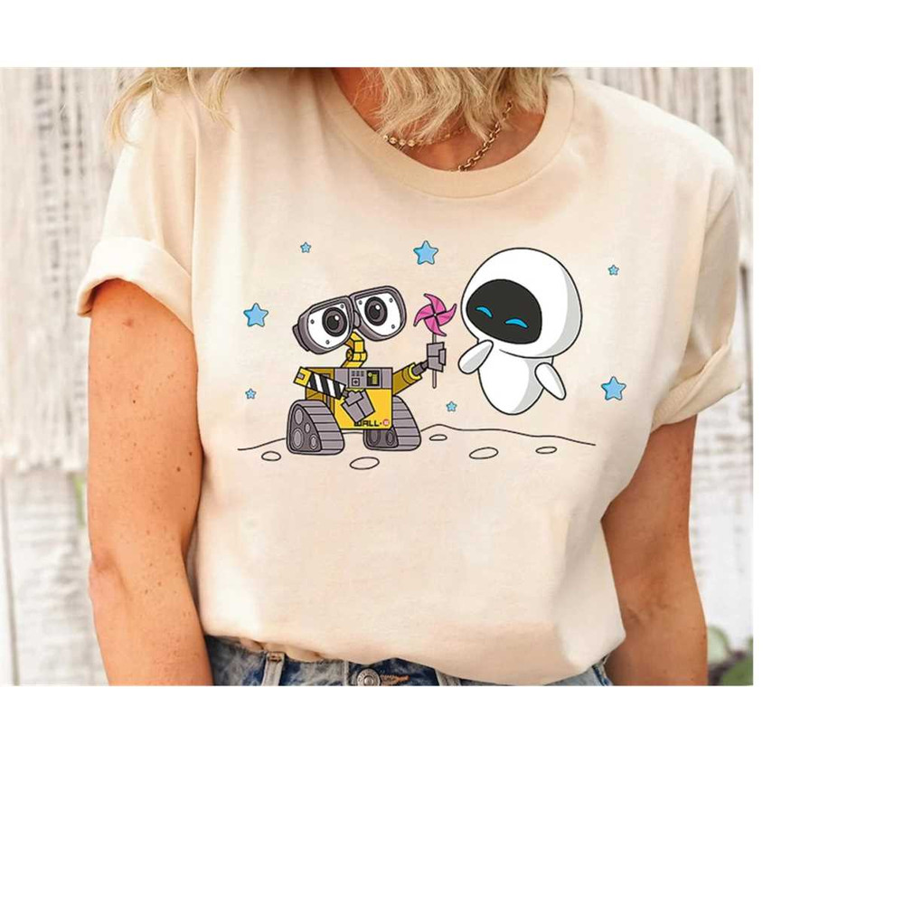 Disney Wall-E and Eve Shirt, Wall-E Shirt, Disney Couples Shirt, Couple Matching Tee, Disneyland Family Matching Shirts,.jpg