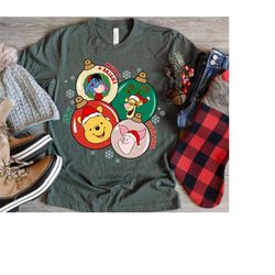 disney winnie the pooh christmas ball shirt, merry and bright ho ho ho disney mickeys very merry christmas tee, disneyl