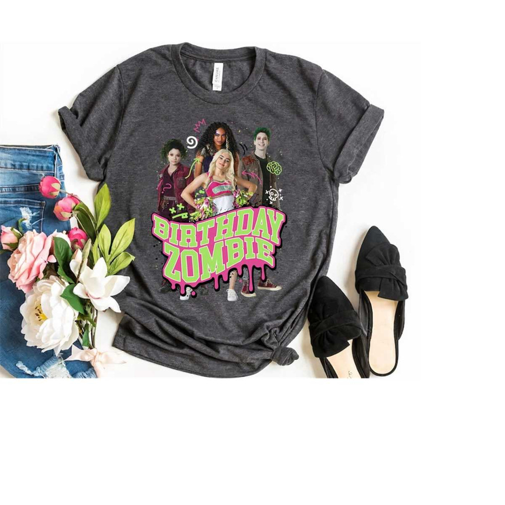 Disney Zombies Birthday Zombie Group Poster T-Shirt, Disneyland Family Trip Vacation Gift, WDW Trip Outfits Hoodie Sweat.jpg