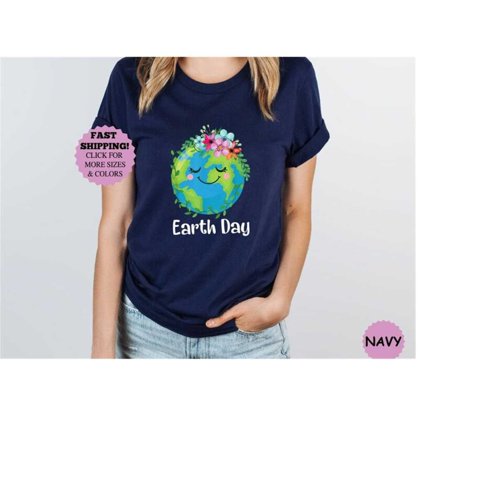 Earth Day Floral Shirt, Earth Awareness Shirt, Earth Day shirt, Unisex Earth Day Shirt, Save The Earth Shirt, Floral Env.jpg