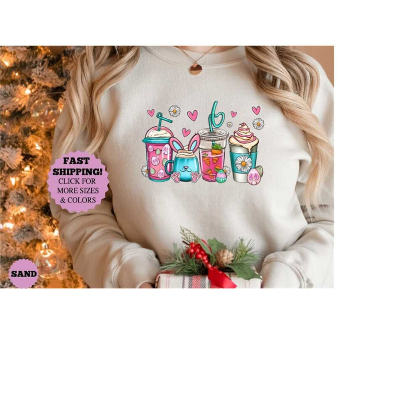 Easter Coffee Shirt,Easter Bunny Caffeine Shirt,Cute Bunny Shirt,Happy Easter Day Shirt,Funny Easter Gift,Personalize Ch.jpg