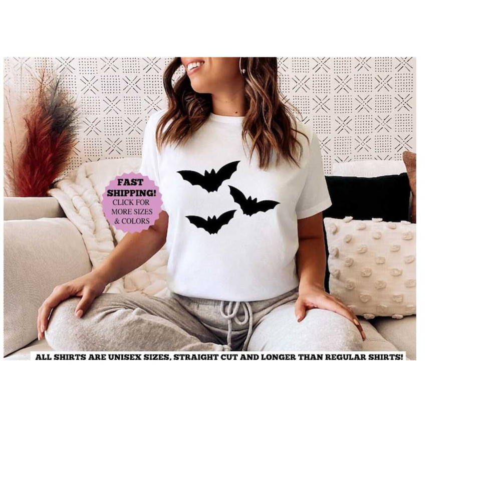 Halloween Bats Shirt, Cute Halloween Shirt, Funny Halloween Gift, Halloween Gift Tee, Flying Bats Shirt, Halloween Tee,.jpg