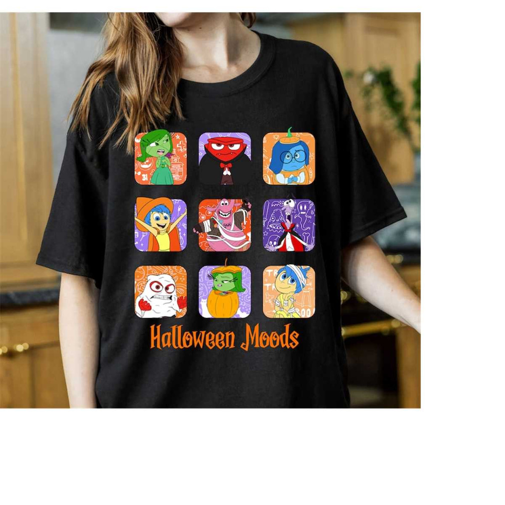 Halloween Moods Disney Inside Out Characters Shirt, Halloween Mummy Witch Shirt, Spooky Season, Disneyland Halloween Mat.jpg