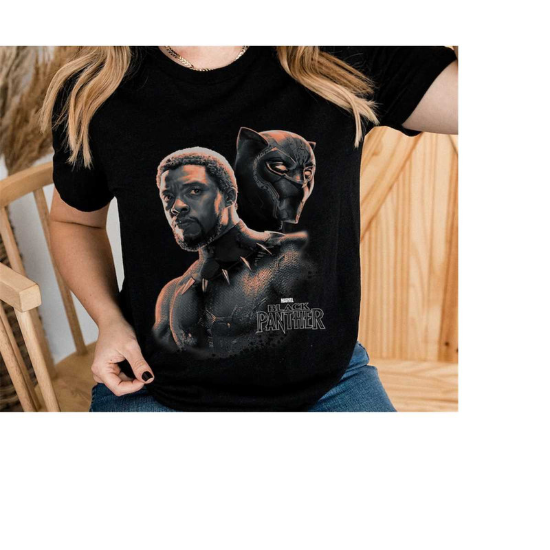 Marvel Black Panther 2 Movie Portrait T-Shirt, Legend King T'chala Chadwick Boseman Wakanda Forever Shirt, Black Panther.jpg