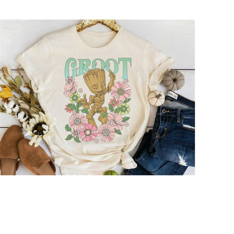 Marvel Guardians Of The Galaxy Groot Floral Dance Poster T-Shirt, Disneyland Vacation Trip Gift Shirt, Disney Family Mat.jpg
