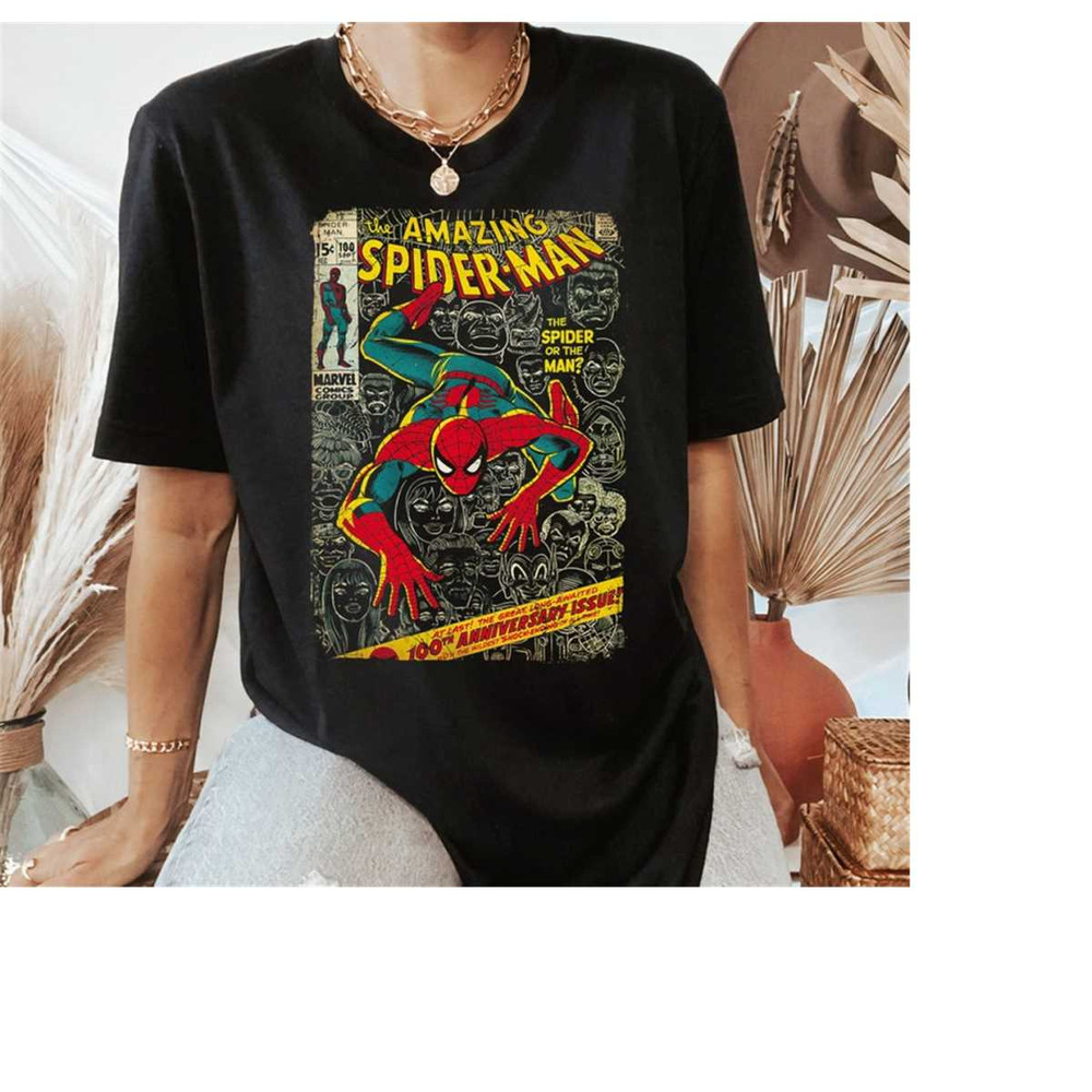 Marvel Spider-Man Comic Book Anniversary Graphic T-Shirt, Marvel Avengers,Disneyland Vacation Trip Gift Shirt, Disney Fa.jpg
