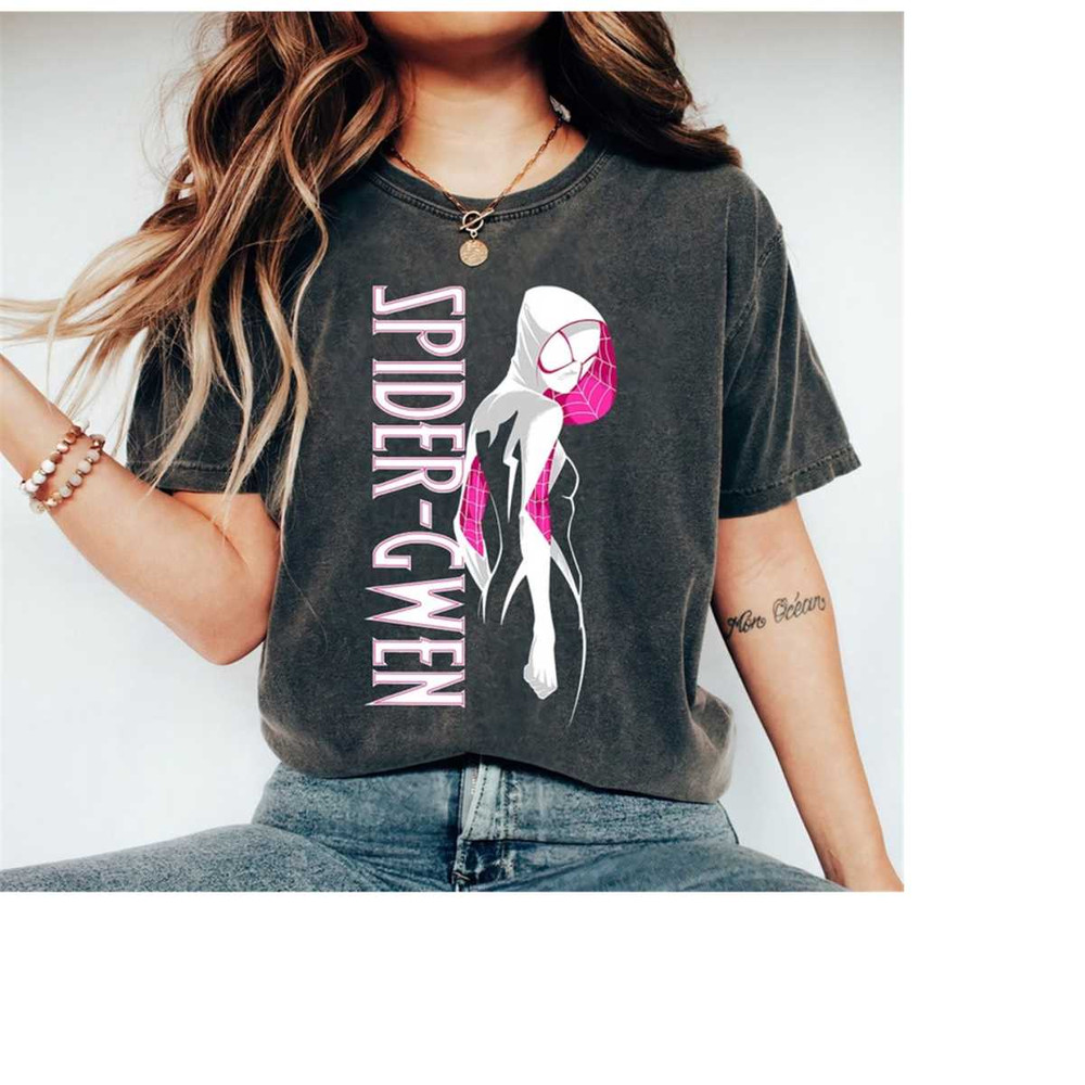 Marvel Spider-Man Spider-Gwen Portrait T-Shirt Holiday Vacation Matching Shirt, Marvel Comic Book Shirt, WDW Magic Kingd.jpg