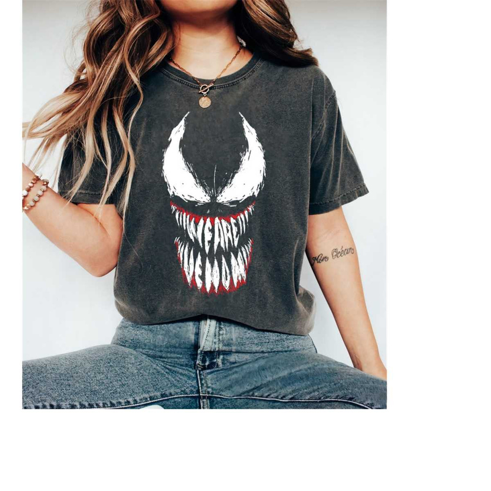Marvel Venom We Are Venom Face Grin T-Shirt, MCU Fan Gift, Avengers Superhero, Marvel World Tee Unisex Adult T-shirt Kid 1.jpg