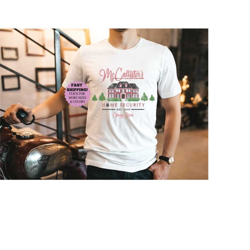 McCallister's Home Security Shirt, Christmas Movie Shirt, Christmas Shirt, Home Alone Shirt, Retro Shirt, Vintage 90s Mo.jpg