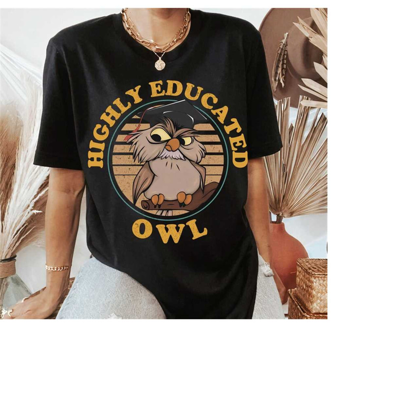 Retro Archimedes Highly Educated Owl Shirt, The Sword In The Stone T-Shirt, Magic Kingdom, Disneyland Epcot Family Trip 1.jpg