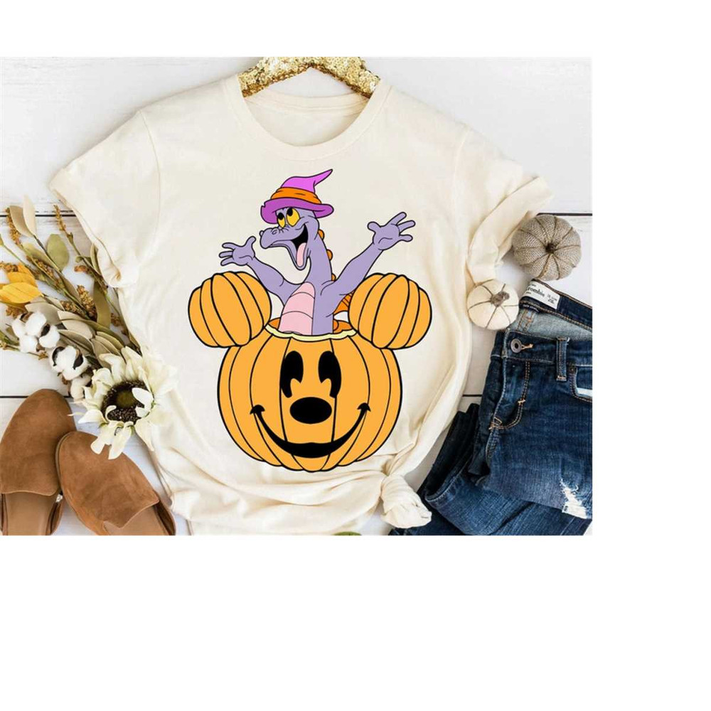 Retro Disney Figment Pumpkin Halloween Costume Shirt, Figment Epcot Center T-Shirt, Disney Epcot Figment Matching Tee,On.jpg