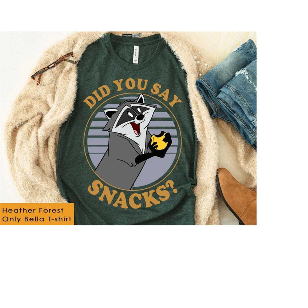 Retro Meeko Raccoon Did You Say Snacks Shirt, Disney Pocahontas T-shirt, Disneyland Family Matching Outfits T-shirts,Mag.jpg