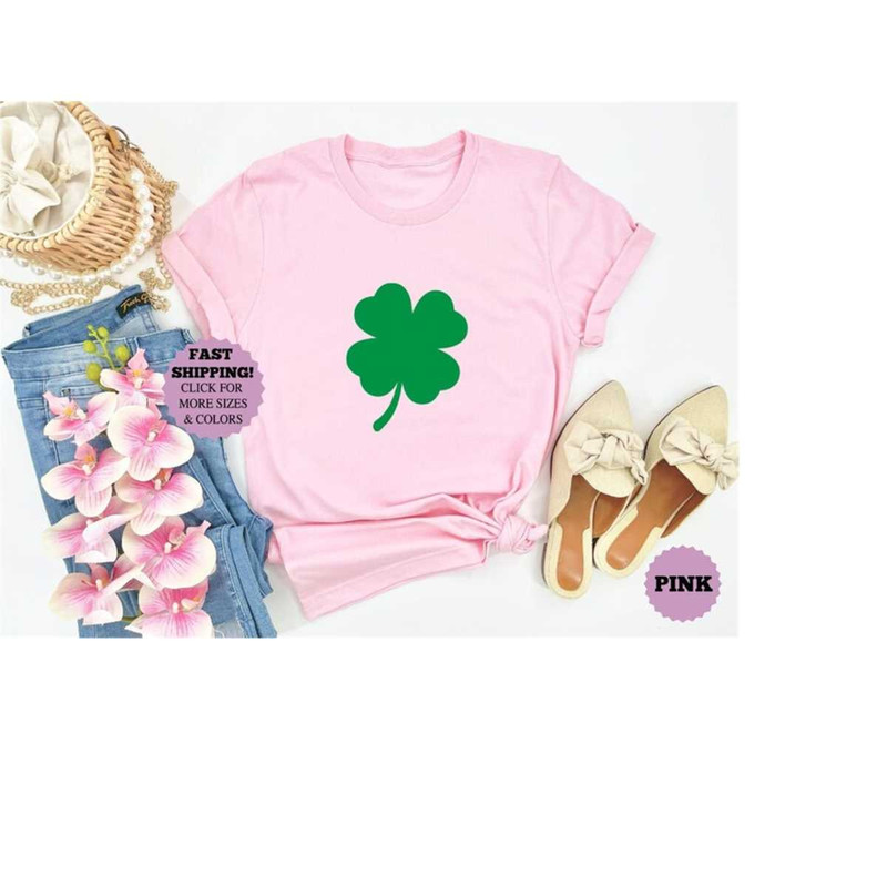 Shamrock Clover Shirt, Minimalist Shamrock Shirt, Irish Shirt Women, Cute Irish Shirt, Irish Girlfriend Gift, St Patrick.jpg