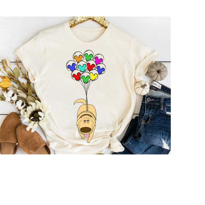 Disney Up Movie Retro Dug Dog With Mickey Balloon Shirt, Dug Dog Shirt, Magic Kingdom Tee, Disneyland Holiday Vacation T.jpg