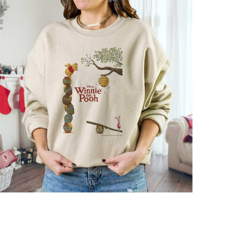 Disney Winnie The Pooh Cute Pooh And Piglet Honey Pot Stack Shirt, Disneyland Family Matching Shirt, Magic Kingdom Tee,.jpg