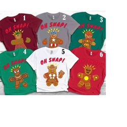 marvel christmas gingerbread cookie oh snap shirt, black panther,black widow,captain america,hulk,iron men,thor, marvel