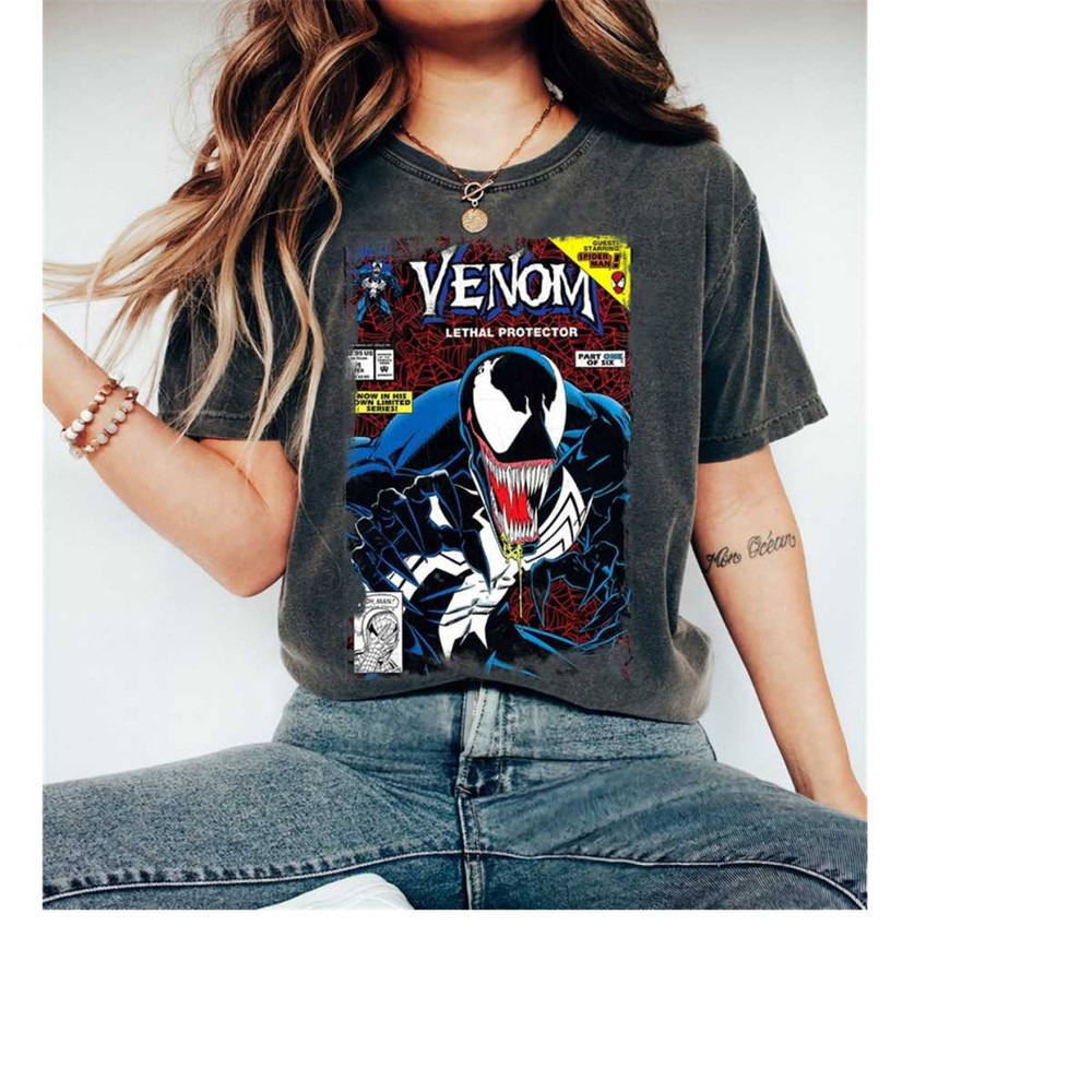 Marvel Venom Vintage Comic Book Cover Shirt Vintage Movie Poster, Marvel Fan Gift, Disneyland Family Vacation Gift, Magi.jpg