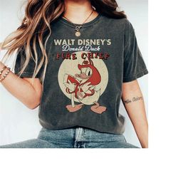 retro 90s disney donald duck fire chief shirt, mickey and minnie, goofy, pluto, unisex tshirt family birthday gift adul