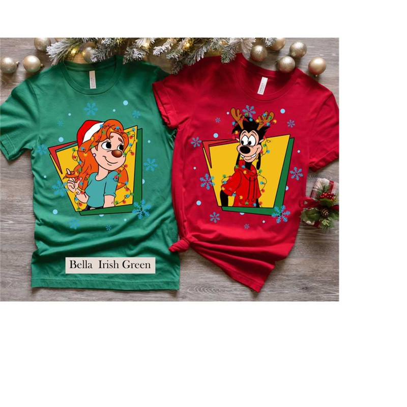 Retro 90s Max And Roxanne Christmas Lights Couple Matching Shirt,Disney A Goofy Movie Tee,Mickey's Very Merry Christmas,.jpg