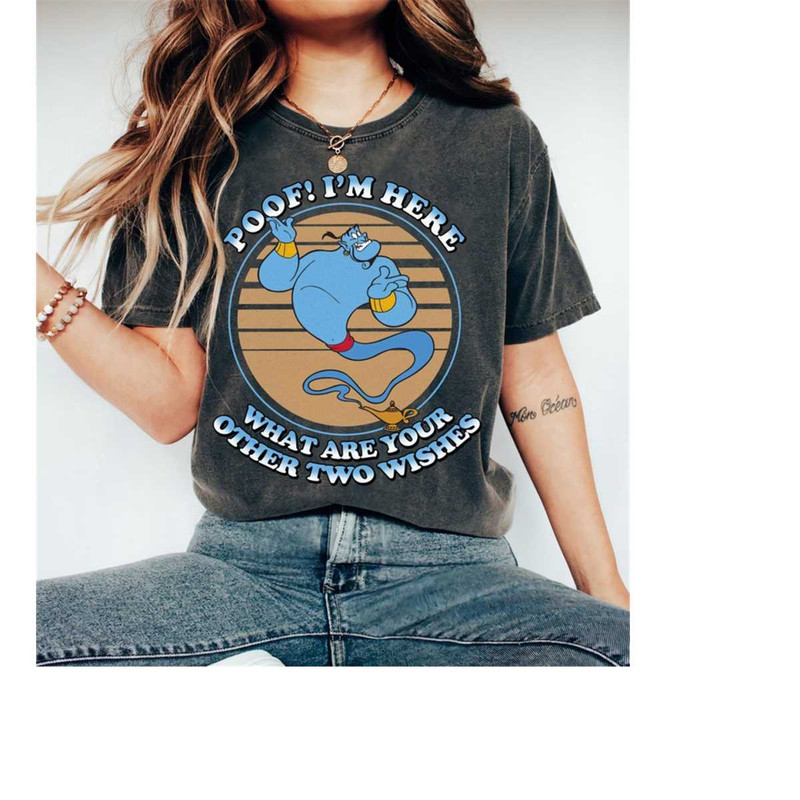 Retro 90s Vintage Disney Genie Poof! I'm Here What Are Your Other Two Wishes Shirt, Aladdin Shirt, Disney Matching Famil.jpg