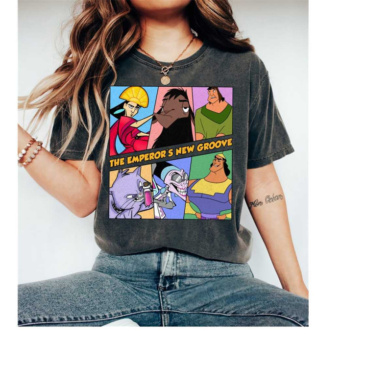 Retro 90s Vintage Disney The Emperor's New Groove Group Characters Shirt, Kuzco, Yzma Shirt, Disneyland Matching Family.jpg
