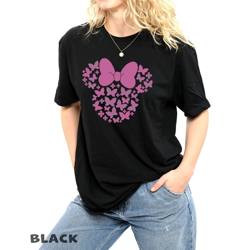 Butterflies And Flowers Minnie T-Shirt, Minie Mouse Shirt, Butterfly Mom Shirt, Disney Mom Shirt, Mama Shirt, Mothers Day Gift, Mother Shirt.jpg