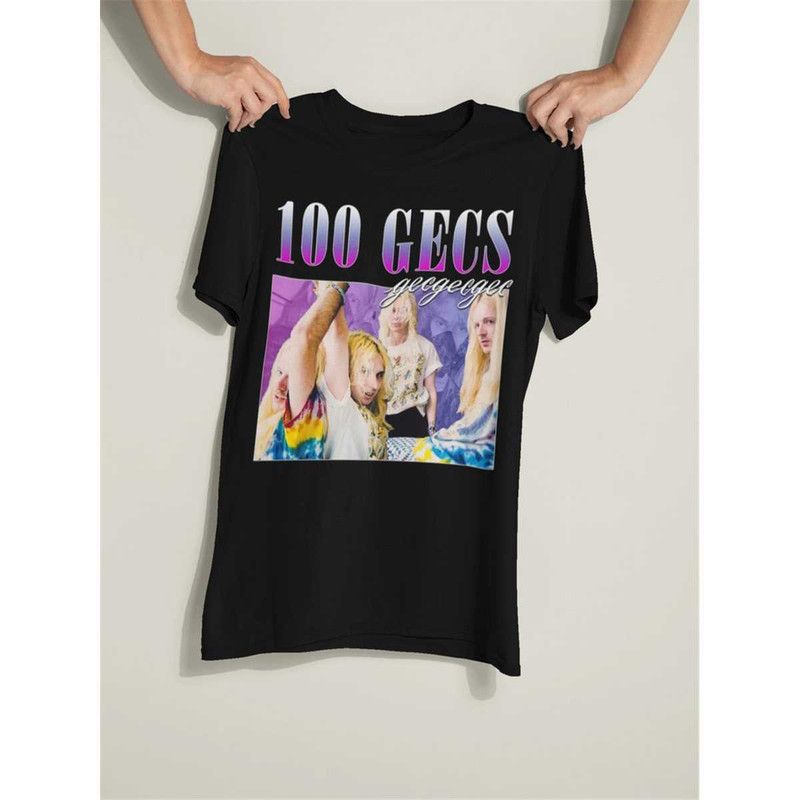 100 GECS 90'S RETRO STYLE top tee vintage Shirt Black Retro T-shirt.jpg