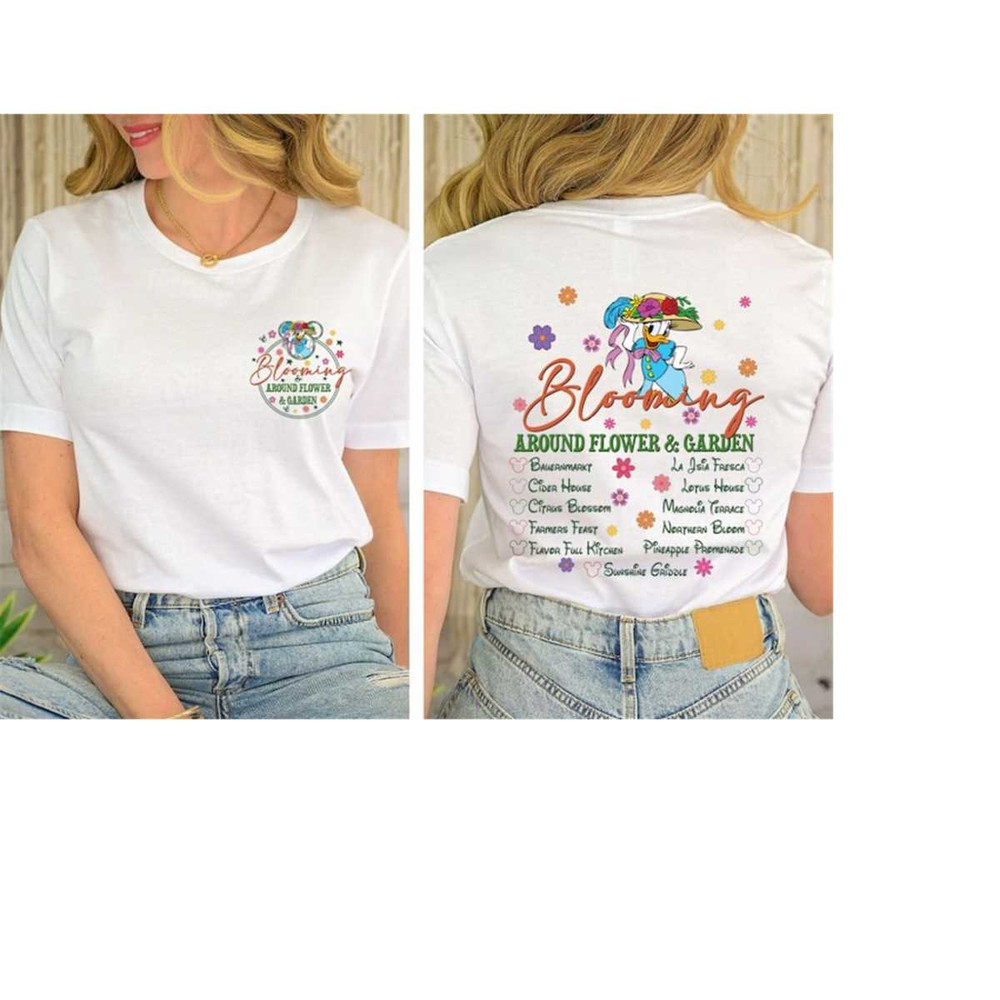 Blooming Around Flower And Garden shirt, Disney Mickey Friends Epcot Festival lover Shirt, Disneyworld Trip Tee, Disney.jpg