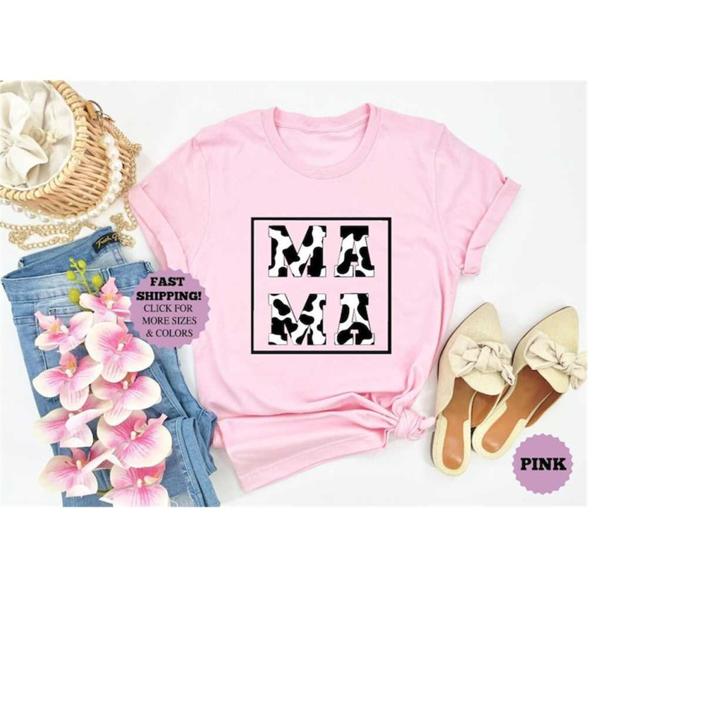 Cow Print Mama Shirt, Mother's Day Shirt, Retro Mama Shirt, Gift For Mom, Funny Cow-Mom Shirt, Mothers Day Gift, Cow Shi.jpg