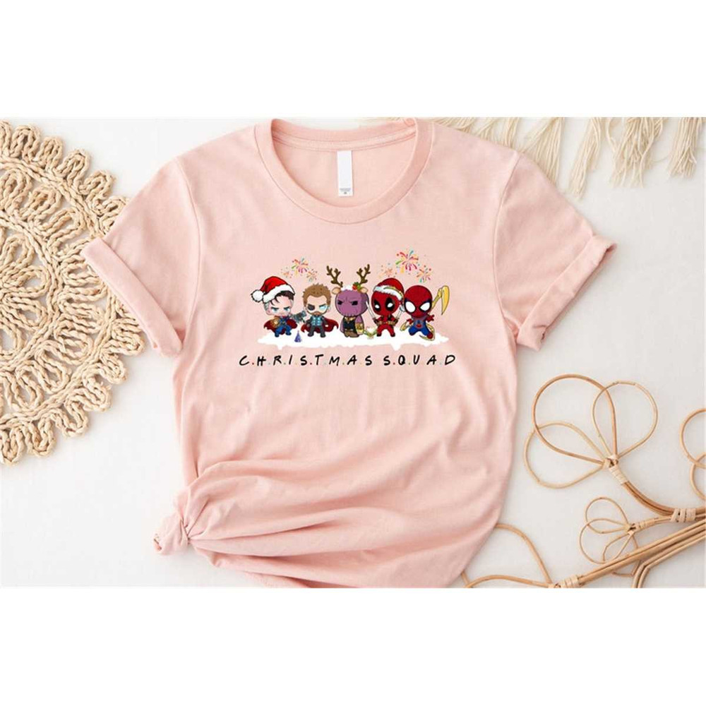 Cute Marvel Christmas Shirt, Disneyland, Disney Family Vacation Tee, Marvel Avengers Xmas Tee, Thor Shirt, Groot Xmas Te.jpg