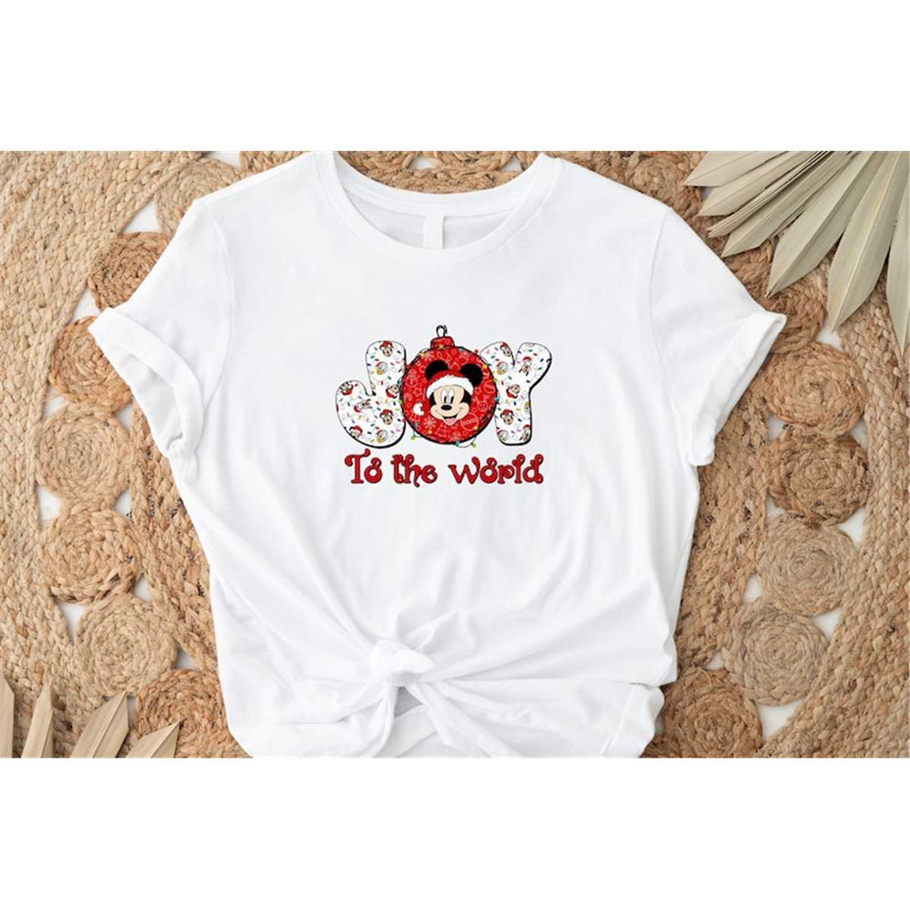 Disney Christmas Shirt, Holiday Disney Vacation Family Shirts ,Joy to the World Mickey Mouse Matching Shirts, Disney Wor.jpg