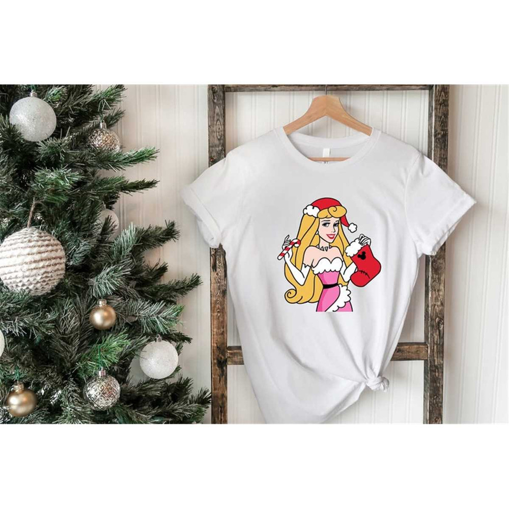 Disney Christmas Shirt, Princess Aurora, Disney Princess, Kids Christmas shirt, Disney Castle, Mickey Ears, Disney World.jpg