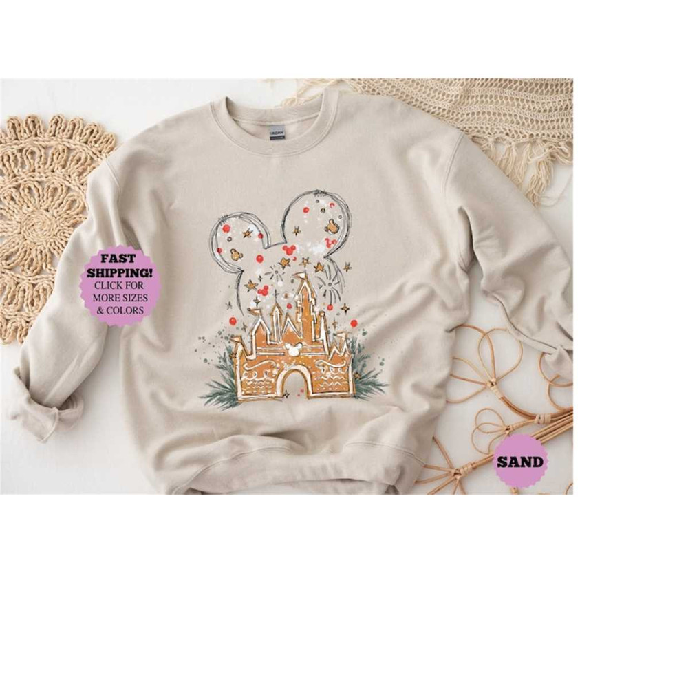 Disney Gingerbread Castle Shirt, Christmas Castle Shirt, Disney Christmas Shirt, Mickey Christmas Shirt, Disney Christma 1.jpg