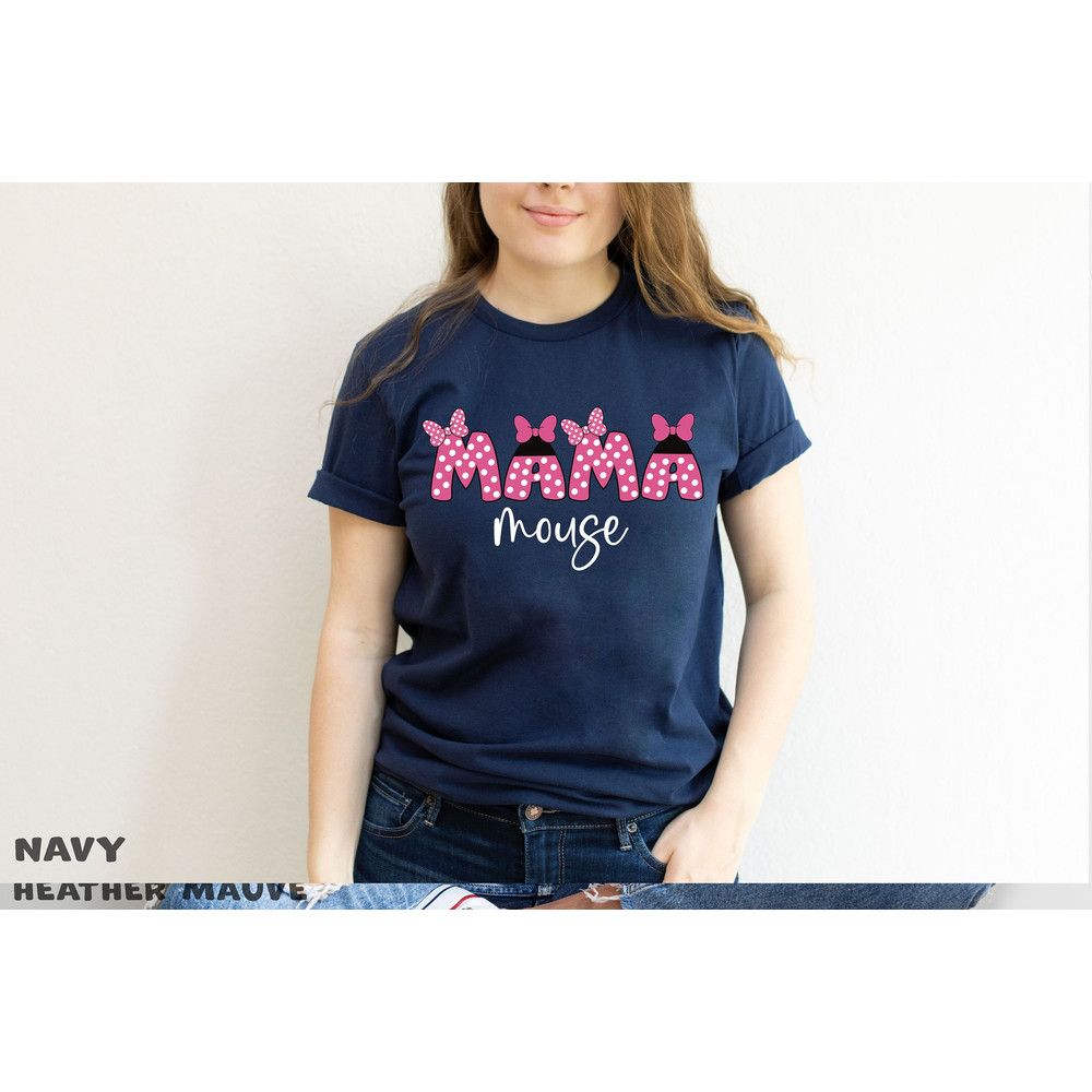 Mama Mouse Soft Cotton T-Shirt, Disney Family Shirt, Family Matching Disney Tee, Mama Mouse Shirts, Mother's Day Shirt, Super Mom Gift Shirt.jpg