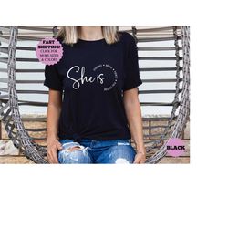 she is fierce strong brave full of fire shirt, strong women shirt, she is fierce t shirt, feminist shirt, feminist gift