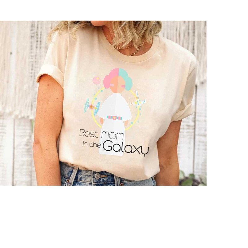 Star Wars Princess Leia Best Mom in the Galaxy T-Shirt, Mother's Day Shirt, Disneyland Family Matching Shirts, Disney Wo.jpg