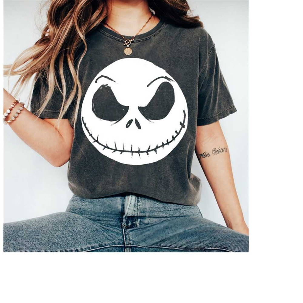Vintage Disney The Nightmare Before Christmas Jack Skellington Big Face T-Shirt, Jack Skellington Shirt, Disneyland Hall 1.jpg
