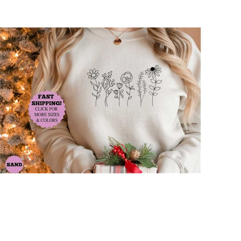 Wild Flowers Shirt, Wildflower Tshirt, Floral Shirt, Botanical Shirt, Flower Shirt, Nature Lover Shirt,Ladies Shirts, Wo.jpg