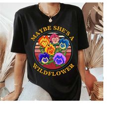 wildflower shirt, maybe shes a wildflower tshirt, alice in wonderland shirt, epcot flower and garden festival, disneyl