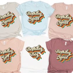 retro birthday family matching shirt, birthday boy shirts, birthday girl shirts, birthday party gift, m352