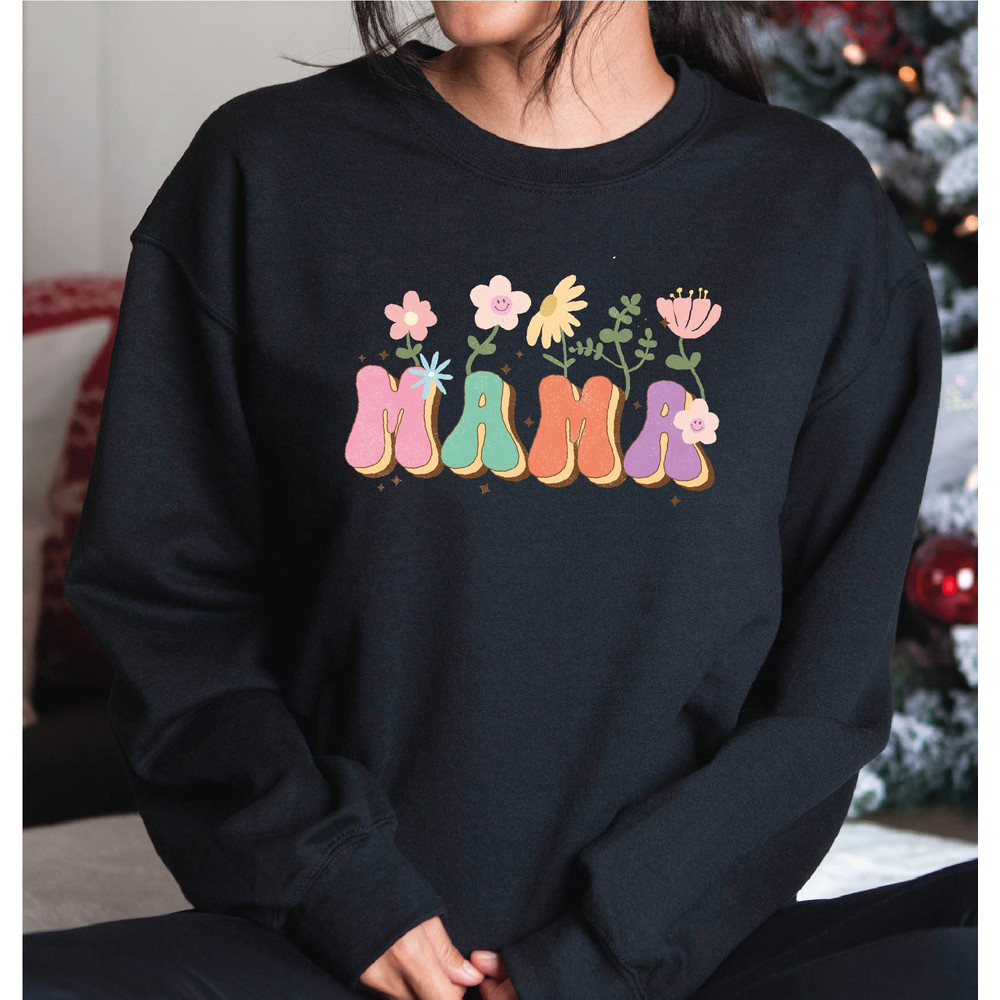 Retro Mama Sweatshirt, Mother Hoodie, Mom Sweater, Gift For Mother, Mother Slevees, Mother's Day Sweatshirt, Gift for Women, A279.jpg