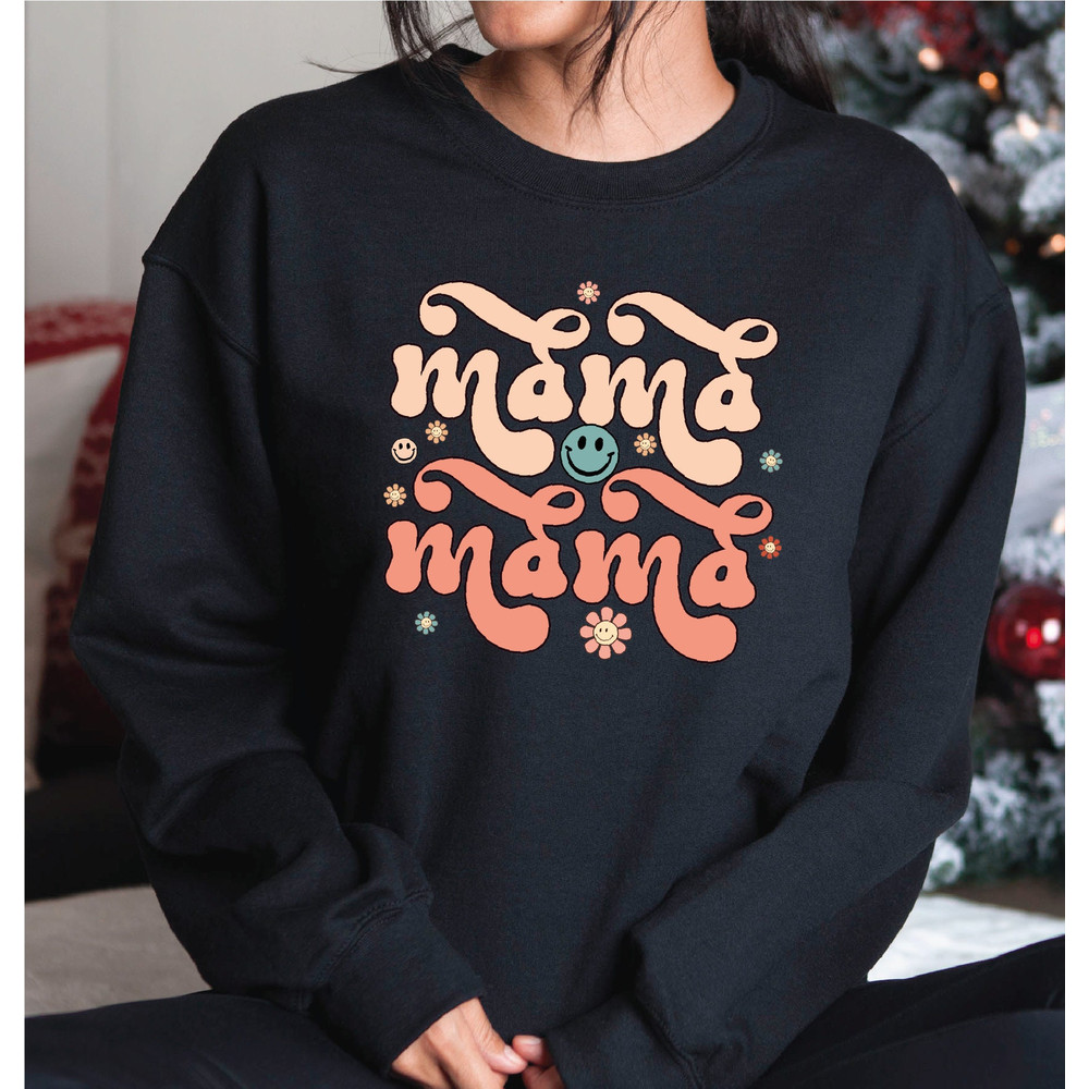 Retro Mama Sweatshirt, Mother Hoodie, Mom Sweater, Gift For Mother, Mother Slevees, Mother's Day Sweatshirt, Gift for Women, A311.jpg