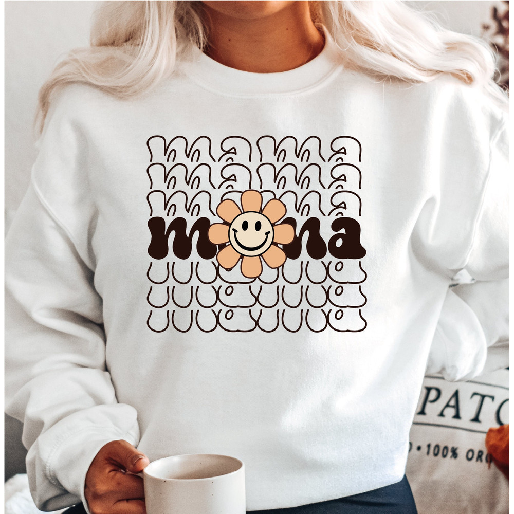 Retro Mama Sweatshirt, Mother Hoodie, Mom Sweater, Gift For Mother, Mother Slevees, Mother's Day Sweatshirt, Gift for Women, A313.jpg
