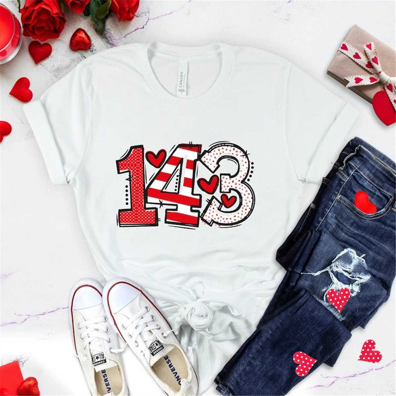 143 Valentines Day shirt, I love You Shirt, Happy Valentines Day Shirt, Couples Matching Shirt Valentines Days Gift, Cut.jpg