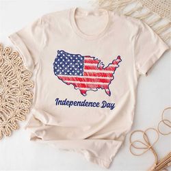 american flag map shirt, 4th of july shirt, american map shirt, independence day, memorial day, fourth of july shirt, us