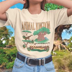 animal kingdom graphic style t-shirt